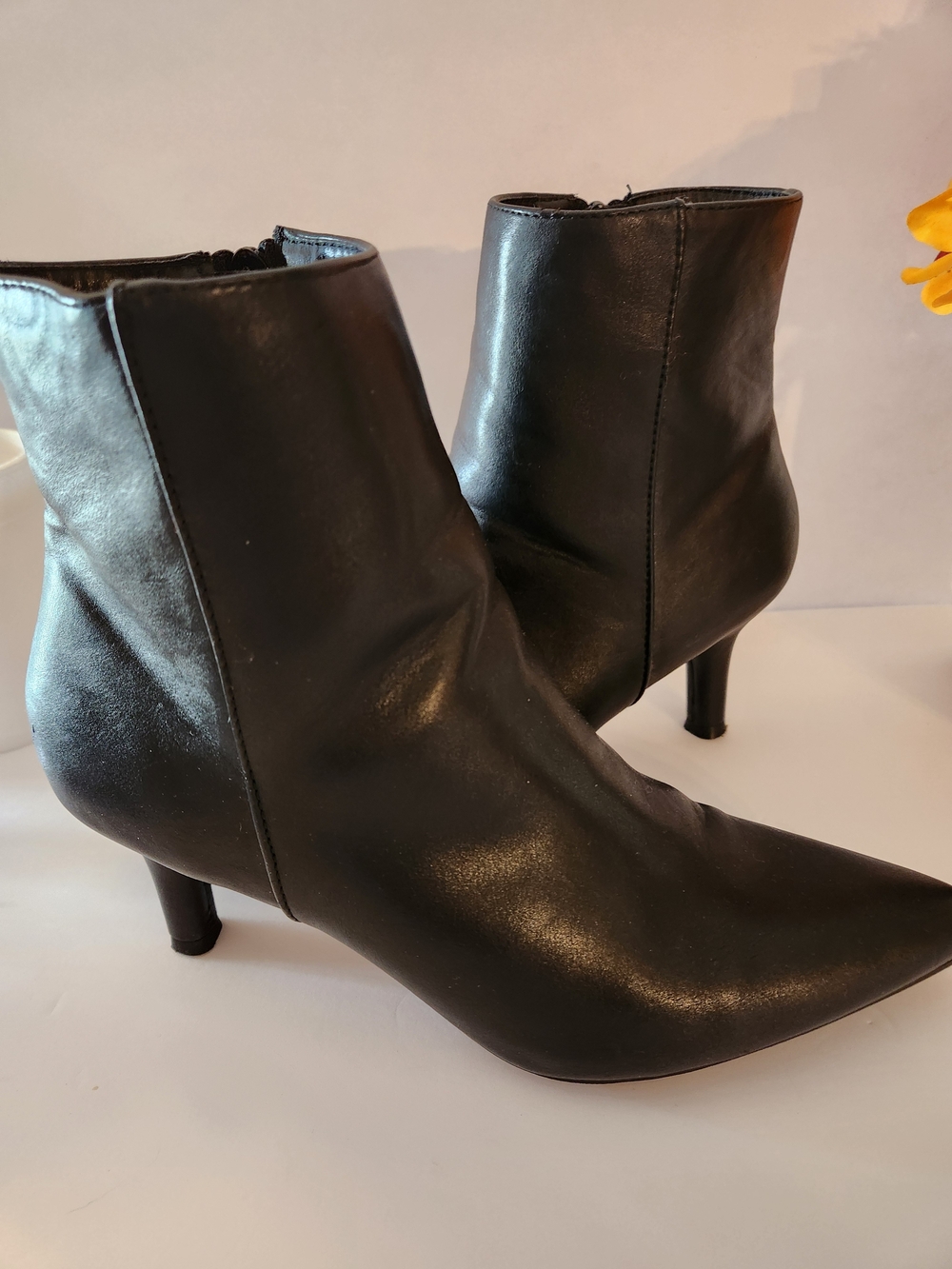 Rampage Black Pointed Toe Ankle Booties